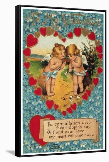 Valentine's Day Card-null-Framed Stretched Canvas