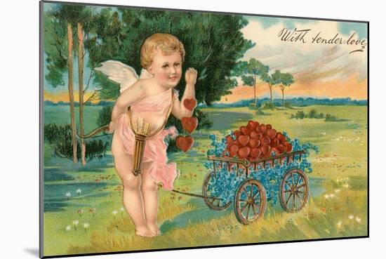 Valentine's Day, Cupid with Tender Love-null-Mounted Art Print