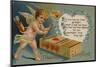 Valentine's Day Postcard with Cupid and Matches-Mark Rykoff-Mounted Giclee Print