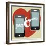 Valentine's Day Text Message Concept-AshNomad-Framed Art Print