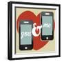 Valentine's Day Text Message Concept-AshNomad-Framed Art Print