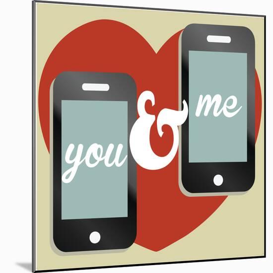 Valentine's Day Text Message Concept-AshNomad-Mounted Art Print