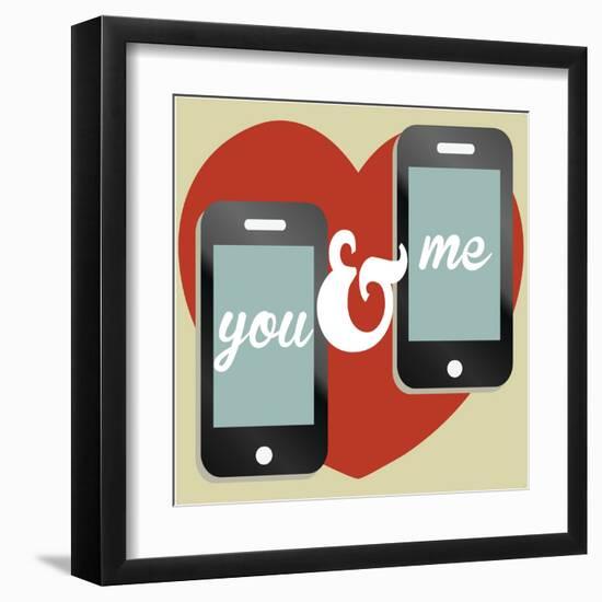 Valentine's Day Text Message Concept-AshNomad-Framed Art Print