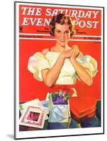 "Valentine's Gifts," Saturday Evening Post Cover, February 16, 1935-F. Sands Brunner-Mounted Giclee Print