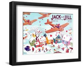 Valentine's  - Jack and Jill, February 1941-Michael Berry-Framed Giclee Print