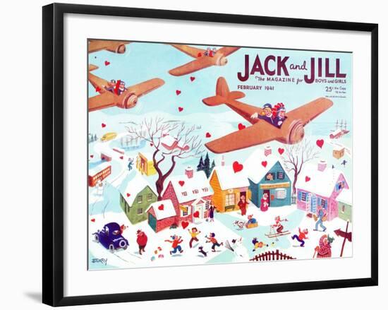 Valentine's  - Jack and Jill, February 1941-Michael Berry-Framed Giclee Print