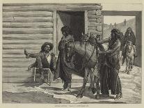 American Sketches, Indians at a Hide-Trader's Hut-Valentine Walter Lewis Bromley-Giclee Print