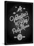 Valentines Day Chalkboard Menu Background-Pushkarevskyy-Stretched Canvas