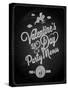 Valentines Day Chalkboard Menu Background-Pushkarevskyy-Stretched Canvas