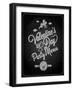 Valentines Day Chalkboard Menu Background-Pushkarevskyy-Framed Art Print