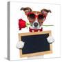 Valentines Dog-Javier Brosch-Stretched Canvas