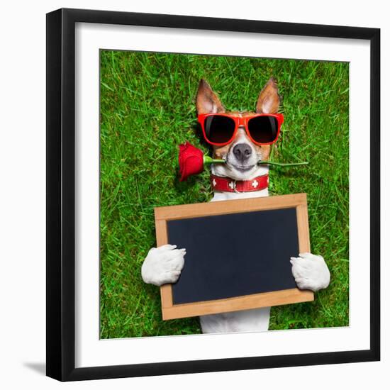 Valentines Dog-Javier Brosch-Framed Photographic Print