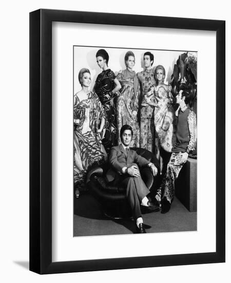 Valentino in His Atelier-Marisa Rastellini-Framed Giclee Print