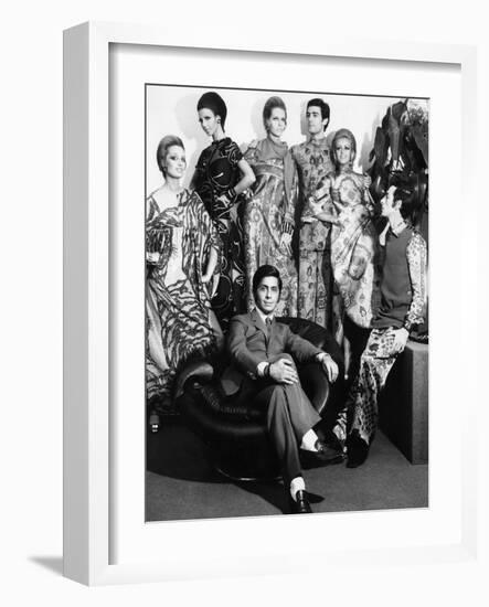 Valentino in His Atelier-Marisa Rastellini-Framed Giclee Print