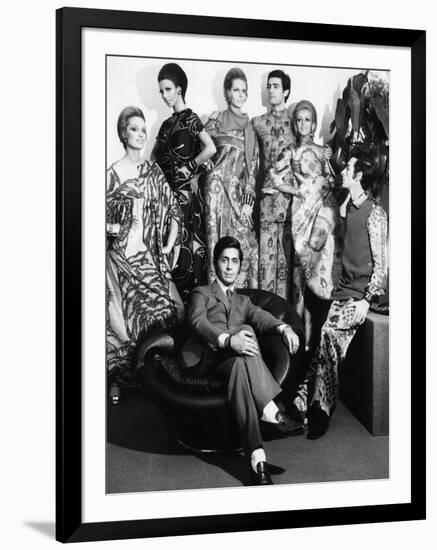 Valentino in His Atelier-Marisa Rastellini-Framed Giclee Print