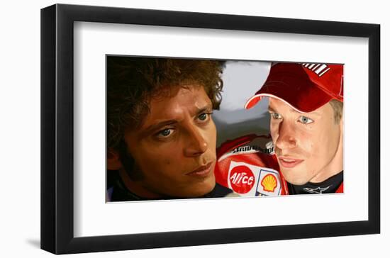 Valentino Rossi-Ron Fisher-Framed Art Print