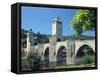 Valentre Bridge, Cahors, Lot, France-Peter Thompson-Framed Stretched Canvas