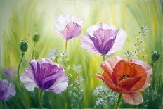 Wildflowers. Watercolor Painting-Valenty-Framed Art Print