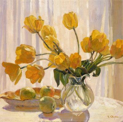 Yellow Tulips and Apples