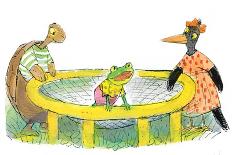 Ted, Ed, Caroll and the Trampoline - Turtle-Valeri Gorbachev-Giclee Print