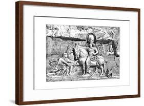 Valerian at the Feet of Sapor, Royal Tombs at Naksh-I-Rustem, Persepolis, Iran, 1895-null-Framed Giclee Print