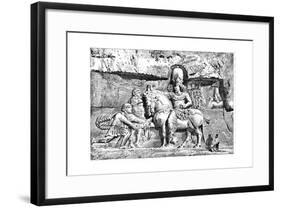 Valerian at the Feet of Sapor, Royal Tombs at Naksh-I-Rustem, Persepolis, Iran, 1895-null-Framed Giclee Print