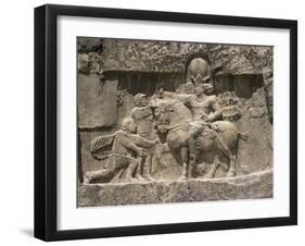 Valerian Before Shahpur, 241 to 272 AD, Naqsh-E Rustam, Iran, Middle East-Robert Harding-Framed Photographic Print