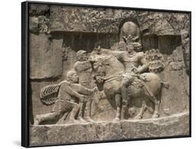 Valerian Before Shahpur, 241 to 272 AD, Naqsh-E Rustam, Iran, Middle East-Robert Harding-Framed Photographic Print