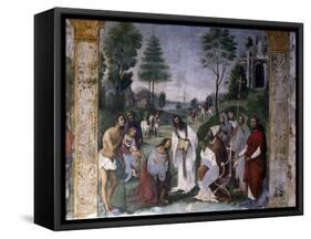 Valerian Being Instructed in Faith by Pope Urban-Lorenzo Costa-Framed Stretched Canvas