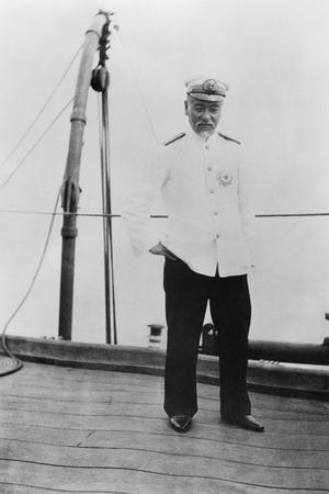 Admiral Togo Heihachiro on Board the Japanese Battleship 'Nuikasa, Early 20th Century