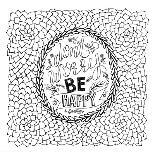 Donut Worry Be Happy-Valerie McKeehan-Coloring Poster