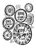 Donut Worry Be Happy-Valerie McKeehan-Coloring Poster