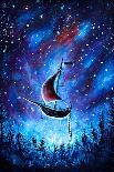 Beautiful Starry Sky Through Trees  -Vertical-Valery Rybakow-Art Print