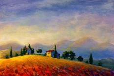 Summer Houses Landscape-Valery Rybakow-Art Print