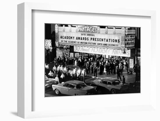 Valet Attendants Ready to Park Celebrities' Cars, 30th Academy Awards, Los Angeles, CA, 1958-Ralph Crane-Framed Photographic Print