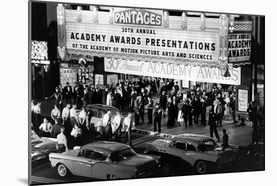 Valet Attendants Ready to Park Celebrities' Cars, 30th Academy Awards, Los Angeles, CA, 1958-Ralph Crane-Mounted Photographic Print