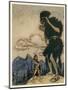 Valiant Tailor and Giant-Arthur Rackham-Mounted Art Print