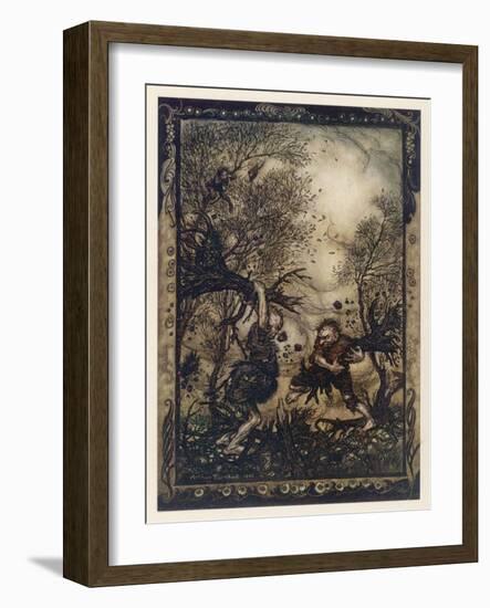 Valiant Tailor-Arthur Rackham-Framed Art Print