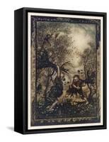 Valiant Tailor-Arthur Rackham-Framed Stretched Canvas