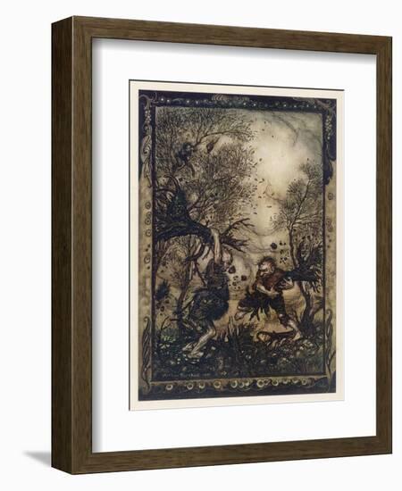 Valiant Tailor-Arthur Rackham-Framed Art Print