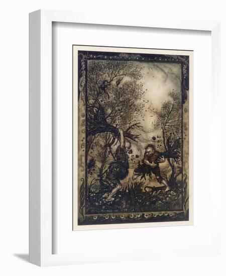 Valiant Tailor-Arthur Rackham-Framed Art Print