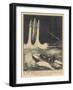 Valier Rocket Launch from Water-null-Framed Art Print