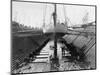 Valkyrie III in Dry Dock-null-Mounted Photographic Print