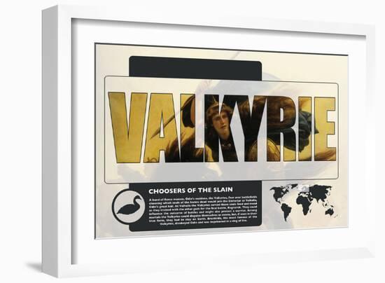 Valkyrie World Mythology Poster-Christopher Rice-Framed Art Print