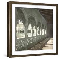 Valladolid (Spain), the Gallery with Twisted Columns on the Patio of the Colegio De San Gregorio-Leon, Levy et Fils-Framed Photographic Print