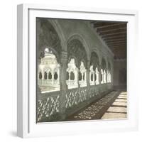 Valladolid (Spain), the Gallery with Twisted Columns on the Patio of the Colegio De San Gregorio-Leon, Levy et Fils-Framed Photographic Print