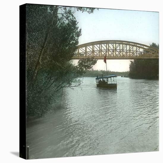 Valladolid (Spain), the Iron Bridge over the Pisuerga-Leon, Levy et Fils-Stretched Canvas