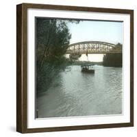 Valladolid (Spain), the Iron Bridge over the Pisuerga-Leon, Levy et Fils-Framed Photographic Print