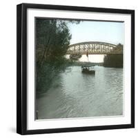Valladolid (Spain), the Iron Bridge over the Pisuerga-Leon, Levy et Fils-Framed Photographic Print