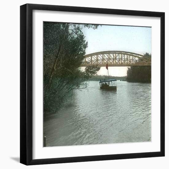 Valladolid (Spain), the Iron Bridge over the Pisuerga-Leon, Levy et Fils-Framed Photographic Print